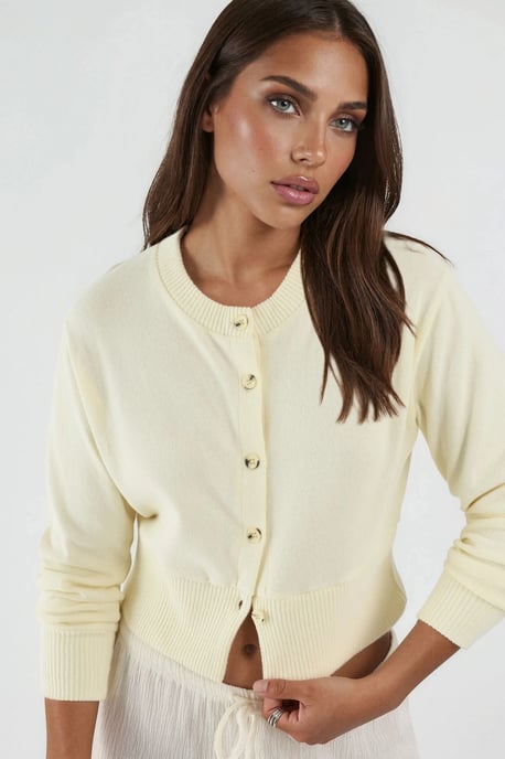 Casual Crew Neck Gebuttonde Crop Jasje - Image 4