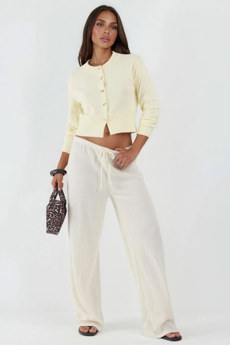 Casual Crew Neck Gebuttonde Crop Jasje - Image 5