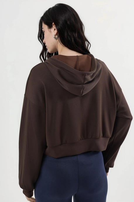 Hooded Zippered Short Jacket - Image 2