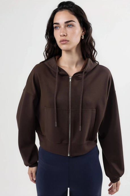 Hooded Zippered Short Jacket - Image 6
