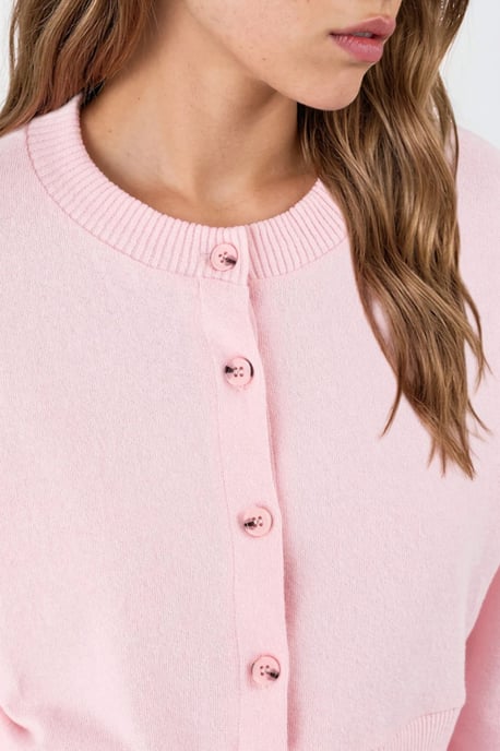 Casual Crew Neck Gebuttonde Crop Jasje - Image 6