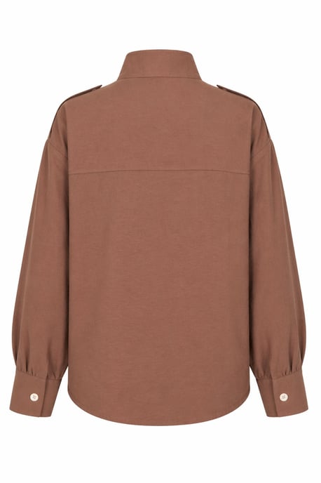 Mandarin Collar Button-Up Casual Shirt - Image 4