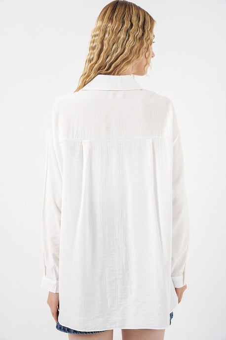 Overmaatse Lange Mouw Hemd met Knoopsluiting - Image 6