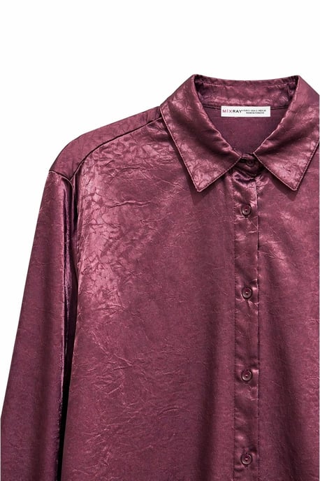 Regular Fit Satin Vävd Skjorta med Knappspann - Image 2