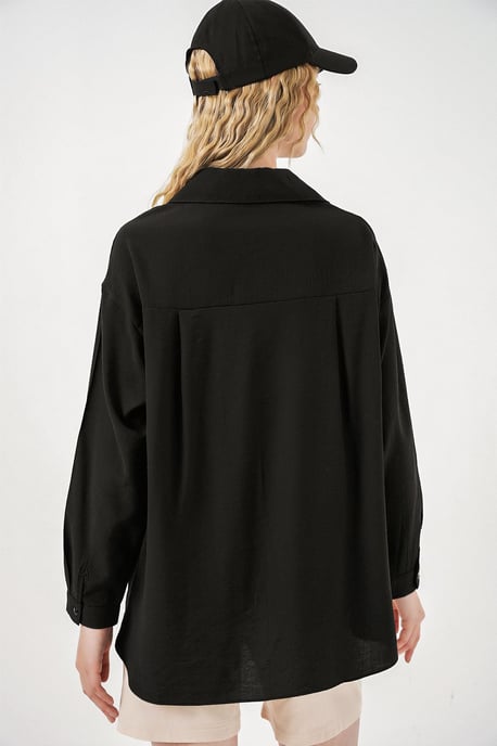 Overmaatse Lange Mouw Hemd met Knoopsluiting - Image 6