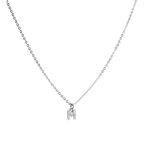 Luxenter Halsketting met Glimmende Zirkonia zilverkleurige afwerking - Alfabet - Image 1