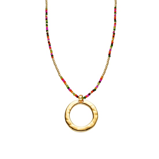 Luxeketting met Roze Kristal 18k goud afwerking - Miota - Image 1