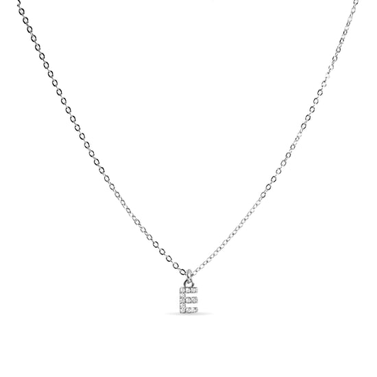 Luxenter Halsketting met Glimmende Zirkonia zilverkleurige afwerking - Alfabet - Image 1