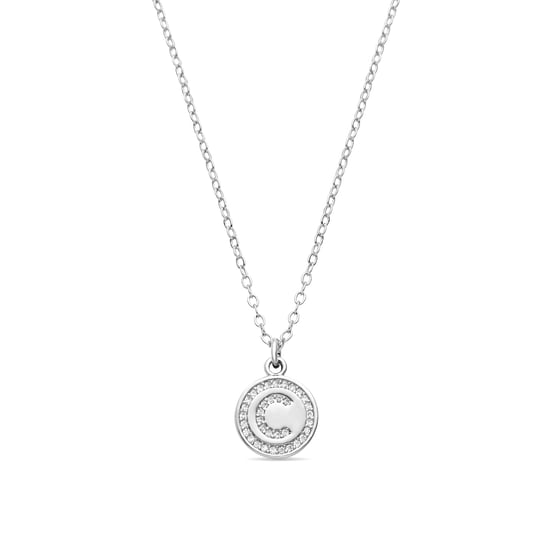 Luxenter Rhodium Plated Briljant Zirkonia Ketting - Alfabet - Image 1