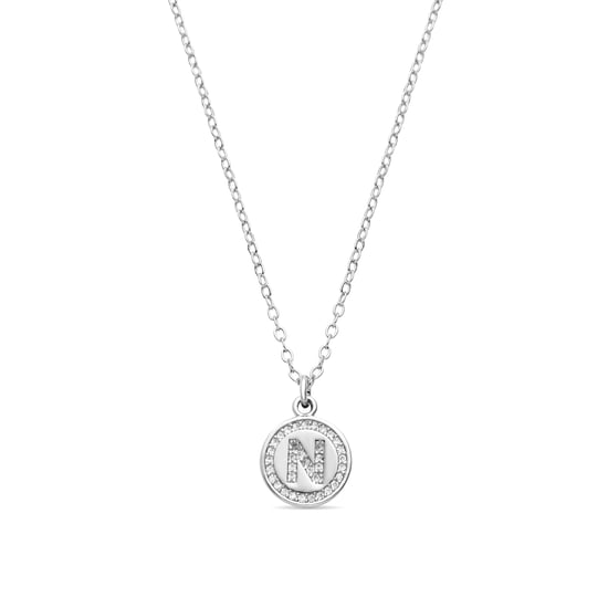 Luxenter Rhodium Plated Briljant Zirkonia Ketting - Alfabet - Image 1