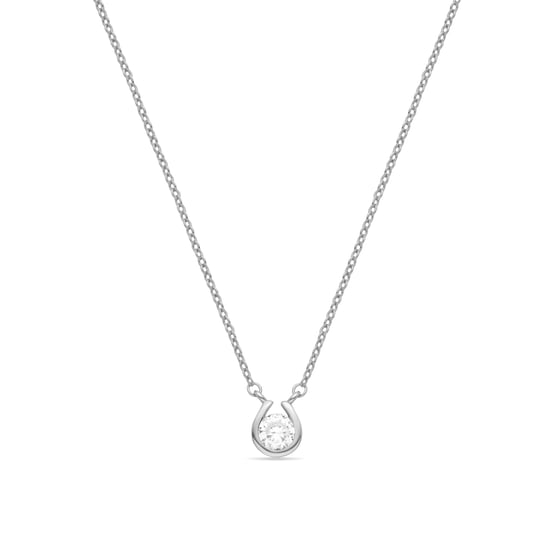 Luxenter Rhodium Plated Brilliant Zirconia Necklace - Ceol - Image 1