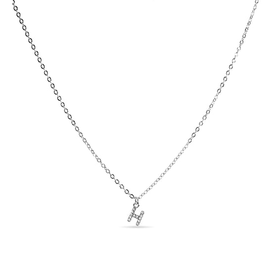 Luxenter Halsketting met Glimmende Zirkonia zilverkleurige afwerking - Alfabet - Image 1