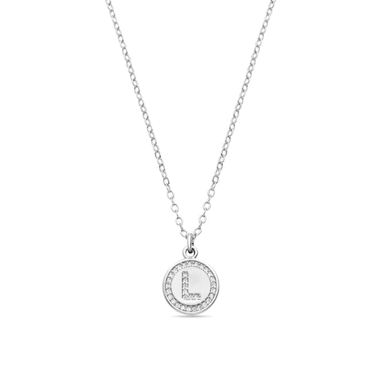 Luxenter Rhodium Plated Briljant Zirkonia Ketting - Alfabet - Image 1