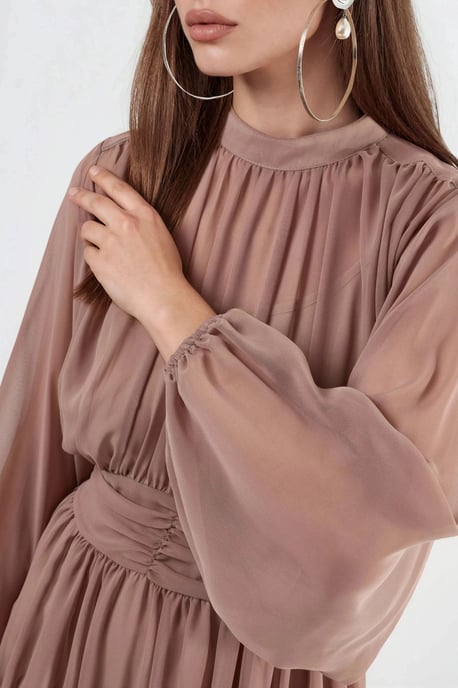 Frilly Turtleneck Mini Dress - Image 6