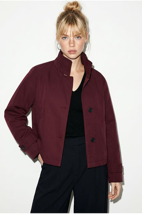 Korte Mandarin Kraag Trenchcoat - Image 6