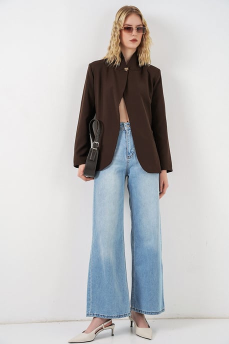 Oversized Sjaalkraag Blazer - Image 2