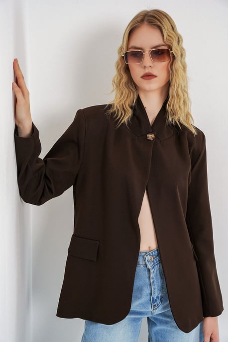 Oversized Sjaalkraag Blazer - Image 3