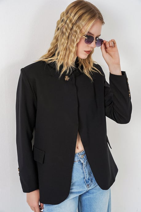 Oversized Shawl Collar Blazer - Image 3