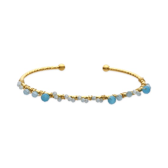 Luxenter Armband met Blauw Kristal 18k goud afwerking - Yakde - Image 1