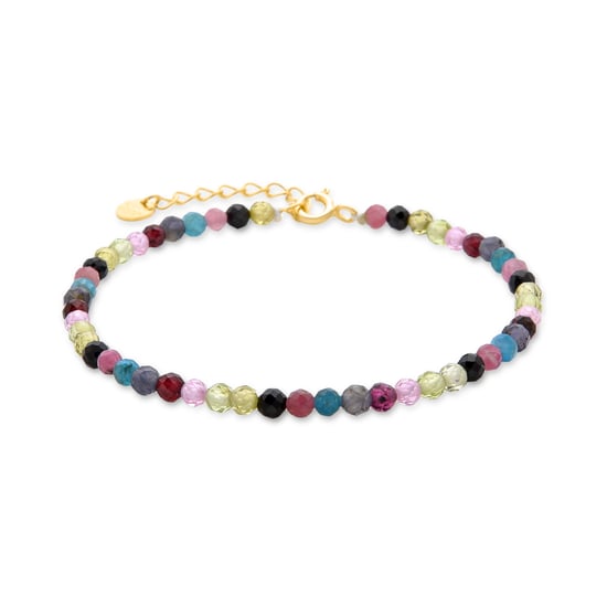 Luxenter Sterling zilveren 925 armband met Multicolour Toermalijn afgewerkt in 18K geel goud - Salblai - Image 1