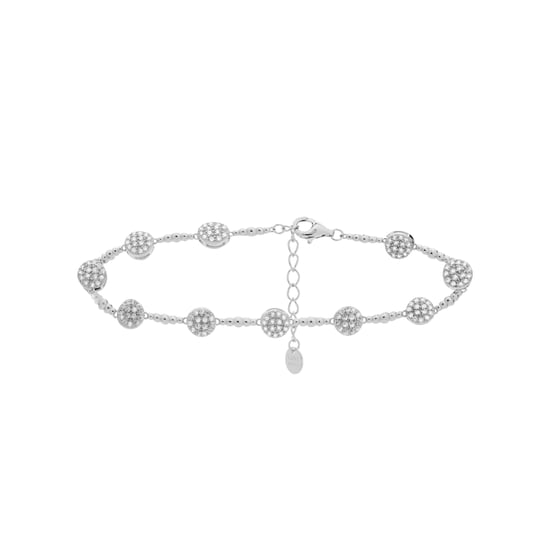 Sterling Silver 925 Luxenter Bracelet with Rhodium Plated Brilliant Zirconia - Inajwa - Image 1