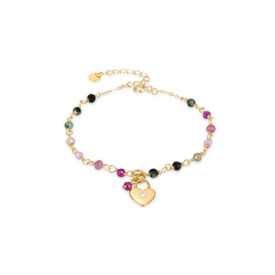 Luxenter 925 Sterling Zilveren Armband met Veelkleurig Kristal afgewerkt in 18K geel goud - Dagni - Image 1