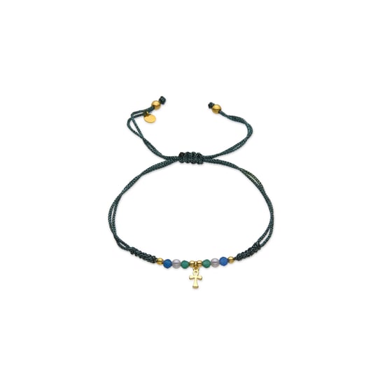 Luxenter Sterling Zilver 925 en Donkerblauw Kristal armband met 18k goud afwerking - Kalau - Image 1