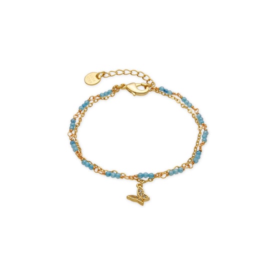 Luxenter Armband met Blauw Kristal 18k goud afwerking - Zinli - Image 1