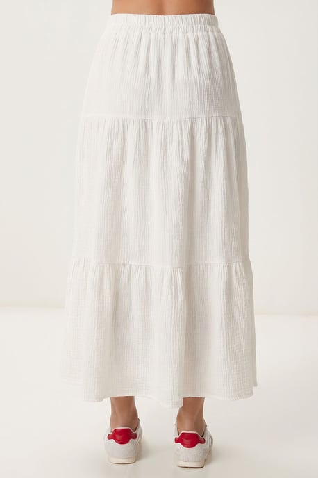High Waist A-Line Maxi Skirt - Image 5