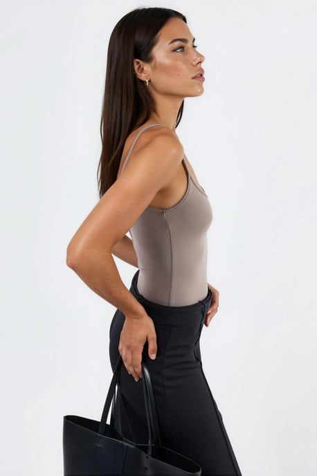 Aansluitende U-hals Gebreide Tanktop - Image 4