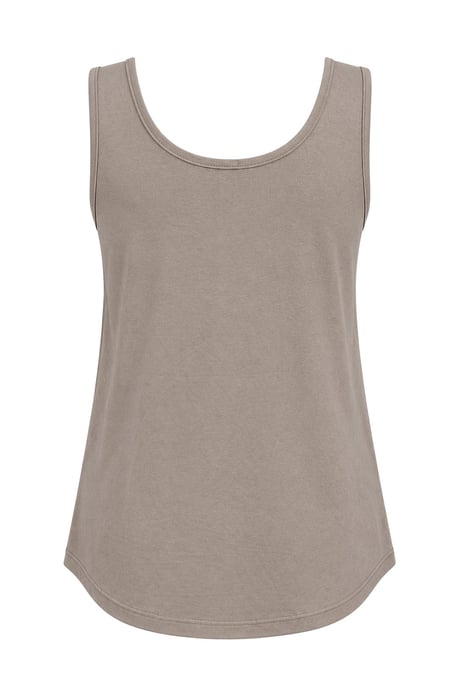Casual U-hals Katoenmengsel Tanktop - Image 3