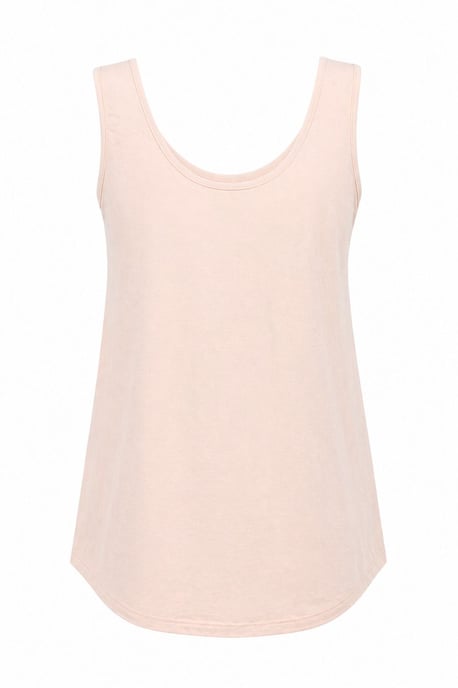 Casual U-Hals Katoenmix Tanktop - Image 1
