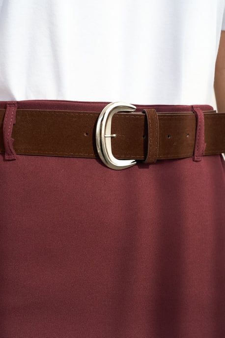 Hoge Taille Opgestikte Mini Rok - Image 2