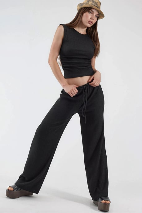 Brede Pantalon met Touwtjes in de Taille - Image 1