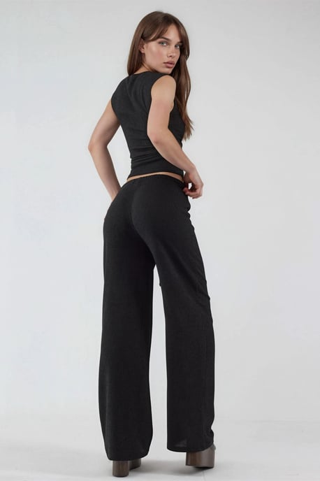 Brede Pantalon met Touwtjes in de Taille - Image 3