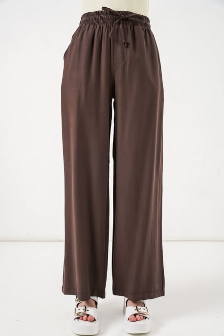 High Waist Wide Leg Trousers with Pocket - Image 2