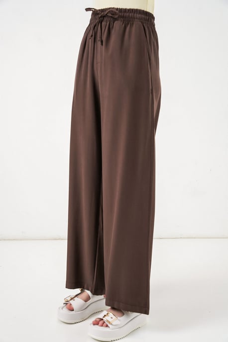 High Waist Wide Leg Trousers with Pocket - Image 4