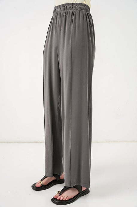 Brede Pijpen Broek met Elastische Taille - Image 4