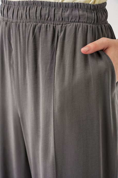 Brede Pijpen Broek met Elastische Taille - Image 5