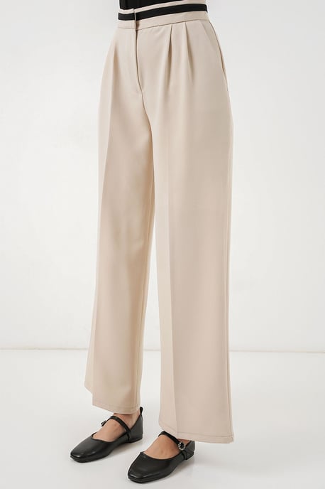 High Waist Wide Leg Trousers with Pockets - Image 4