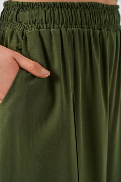 Brede Pijpen Broek met Elastische Taille - Image 5