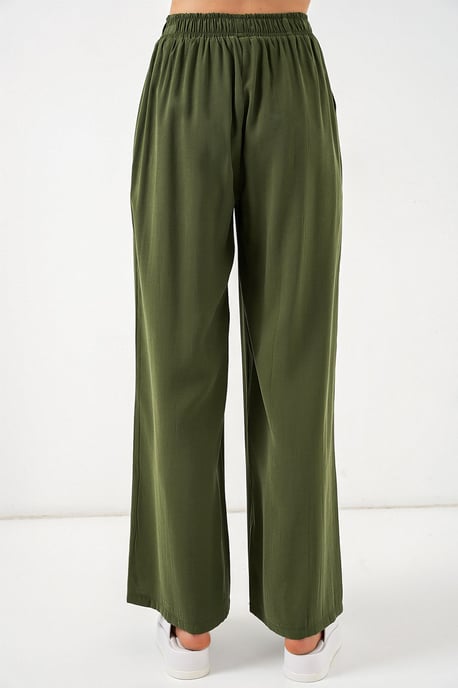 Brede Pijpen Broek met Elastische Taille - Image 6