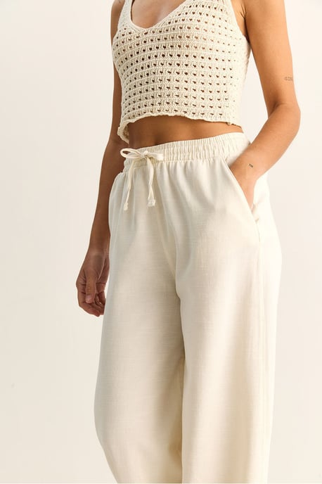 Brede Katoenen Broek met Touwsluiting Taille - Image 6