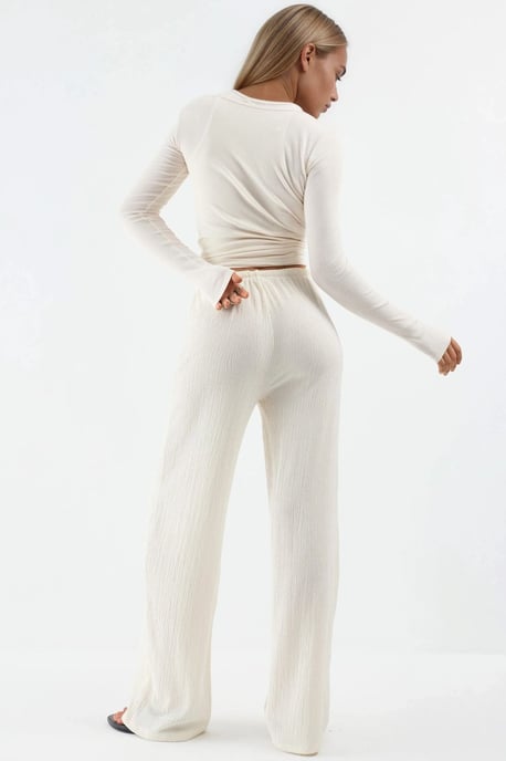Wijduitlopende Broek met Touwtjes in de Taille - Image 3