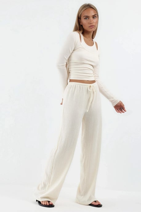 Wijduitlopende Broek met Touwtjes in de Taille - Image 6