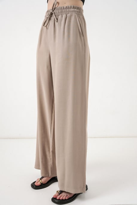 High Waist Wide Leg Trousers with Pocket - Image 4