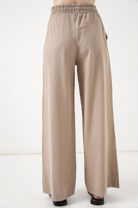 High Waist Wide Leg Trousers with Pocket - Image 6