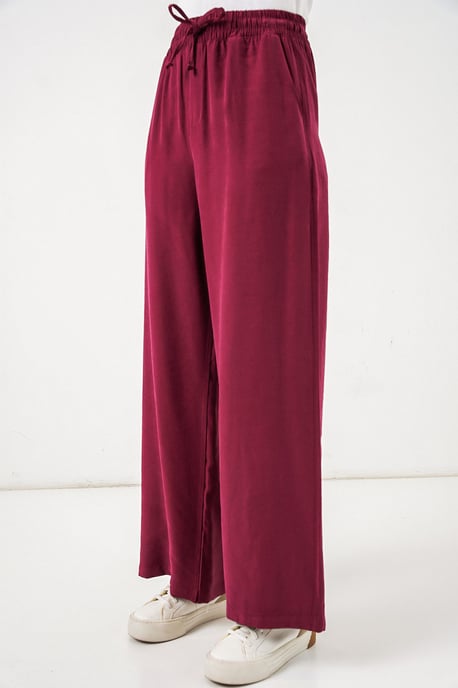 High Waist Wide Leg Trousers with Pocket - Image 4