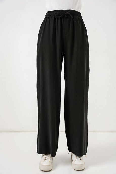 High Waist Wide Leg Trousers with Pocket - Image 2