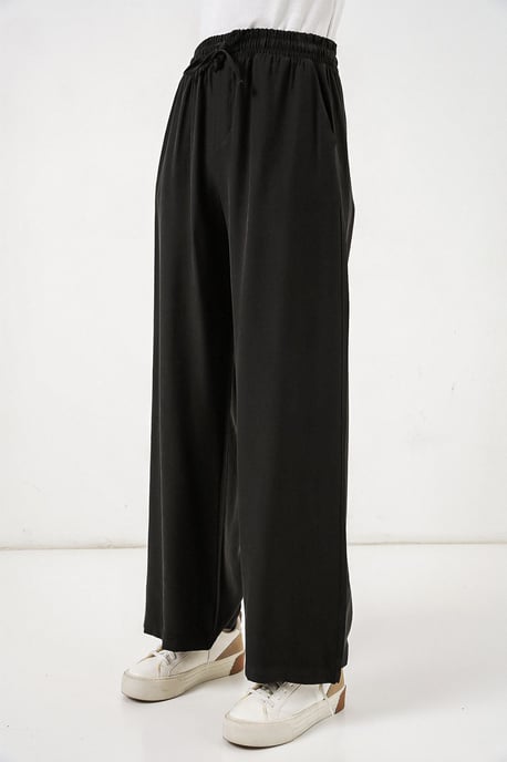 High Waist Wide Leg Trousers with Pocket - Image 4